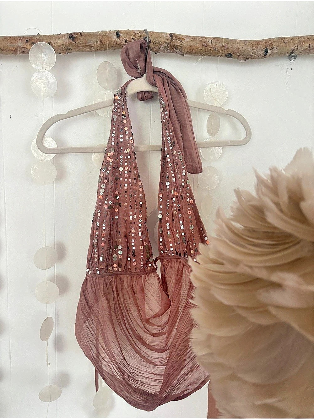 ZARA festival sequin top